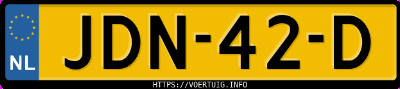 Kenteken afbeelding van JDN42D, blauwe Hyundai Kona