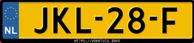 Kenteken afbeelding van JKL28F, witte Hyundai IONIQ5 Long Range 77/84 Kwh Rwd