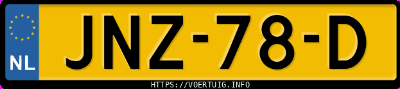Kenteken afbeelding van JNZ78D, zwarte Hyundai IONIQ5 Long Range 84 Kwh Rwd