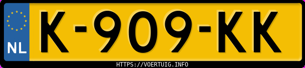 Kenteken afbeelding van K909KK, witte Hyundai Kona 64 Kwh