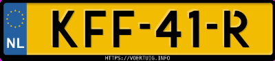 Kenteken afbeelding van KFF41R, blauwe Hyundai IONIQ6 N