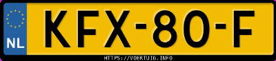 Kenteken afbeelding van KFX80F, witte Hyundai IONIQ5 Long Range 73 Kwh Rwd