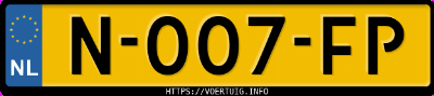 Kenteken afbeelding van N007FP, blauwe Hyundai Tucson 1.6 Tgdi Phev