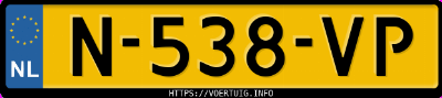 Kenteken afbeelding van N538VP, rode Hyundai Kona 1.6 Gdi Hev