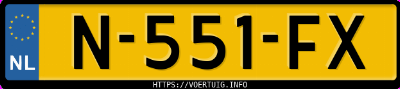 Kenteken afbeelding van N551FX, gele Hyundai IONIQ5 Long Range Rwd