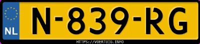 Kenteken afbeelding van N839RG, zwarte Hyundai Bayon 1.0 Mhev