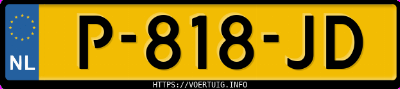Kenteken afbeelding van P818JD, grijze Hyundai Tucson