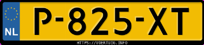 Kenteken afbeelding van P825XT, grijze Hyundai I10