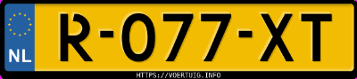 Kenteken afbeelding van R077XT, grijze Hyundai Coupé