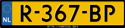 Kenteken afbeelding van R367BP, zwarte Hyundai IONIQ5 Standard Range Rwd
