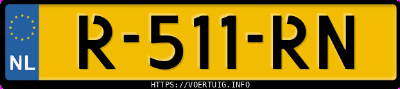 Kenteken afbeelding van R511RN, zwarte Hyundai IONIQ5 Long Range 77 Kwh Rwd