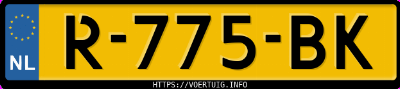 Kenteken afbeelding van R775BK, grijze Hyundai Tucson