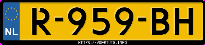 Kenteken afbeelding van R959BH, grijze Hyundai Tucson