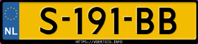 Kenteken afbeelding van S191BB, zwarte Hyundai I20 1.4
