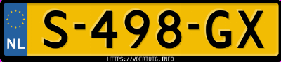 Kenteken afbeelding van S498GX, zwarte Hyundai IONIQ5 Standard Range Rwd