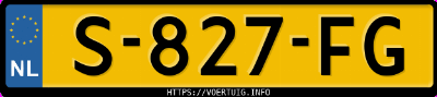 Kenteken afbeelding van S827FG, bruine Hyundai IONIQ5 Long Range Awd