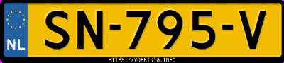 Kenteken afbeelding van SN795V, bruine Hyundai IX20