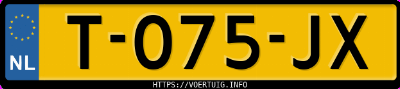 Kenteken afbeelding van T075JX, grijze Hyundai Kona 1.6 Gdi Hev
