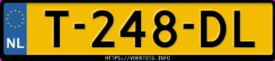 Kenteken afbeelding van T248DL, groene Hyundai IONIQ5 Standard Range Rwd