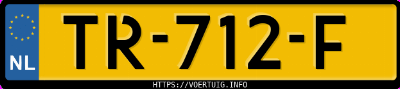 Kenteken afbeelding van TR712F, oranje Hyundai Kona 1.0 T-Gdi