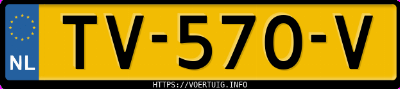 Kenteken afbeelding van TV570V, rode Hyundai I10