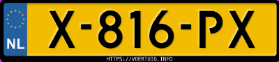Kenteken afbeelding van X816PX, witte Hyundai IONIQ5 Long Range 77 Kwh Awd