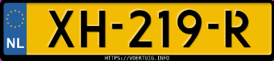 Kenteken afbeelding van XH219R, blauwe Hyundai I10