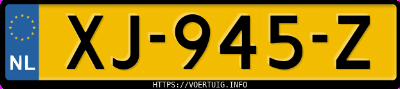 Kenteken afbeelding van XJ945Z, witte Hyundai Kona 64 Kwh