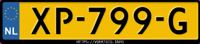 Kenteken afbeelding van XP799G, witte Hyundai Kona 64 Kwh
