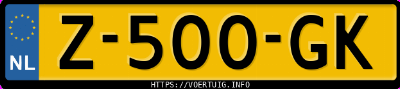 Kenteken afbeelding van Z500GK, rode Hyundai I10