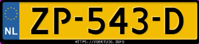 Kenteken afbeelding van ZP543D, grijze Hyundai Kona 64 Kwh