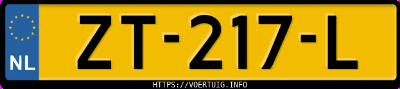 Kenteken afbeelding van ZT217L, zwarte Hyundai Ioniq