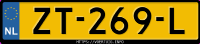 Kenteken afbeelding van ZT269L, grijze Hyundai Kona 64 Kwh