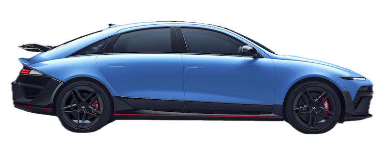 Afbeelding van KFF41R, blauwe Hyundai IONIQ6 N sedan