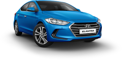Afbeelding van 03SPBZ, blauwe Hyundai Elantra 2.0 sedan