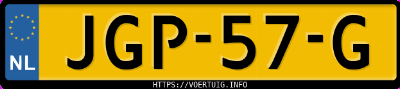 Kenteken afbeelding van JGP57G, grijze Jaecoo 7 Phev 7