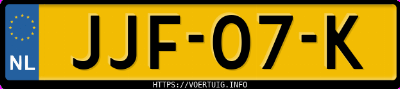 Kenteken afbeelding van JJF07K, grijze Jaecoo 7 Phev 7