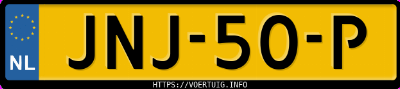 Kenteken afbeelding van JNJ50P, grijze Jaecoo 7 7