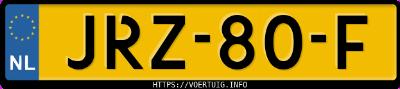 Kenteken afbeelding van JRZ80F, grijze Jaecoo 7 Phev 7