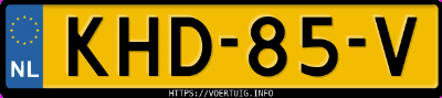 Kenteken afbeelding van KHD85V, grijze Jaecoo 8 Phev 8 Shs-P