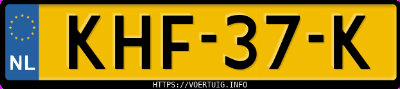 Kenteken afbeelding van KHF37K, witte Jaecoo 7 Phev 7 1.5 Gdi