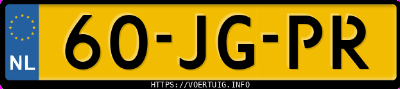 Kenteken afbeelding van 60JGPR, zwarte Jaguar X-TYPE 3.0 V6 Sport 3.0l