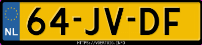 Kenteken afbeelding van 64JVDF, groene Jaguar X-TYPE 3.0 V6 Executive 3.0l