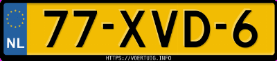 Kenteken afbeelding van 77XVD6, zwarte Jaguar XJ8 Executive