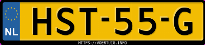 Kenteken afbeelding van HST55G, witte Jaguar I-PACE Ev400