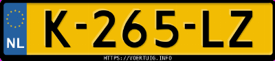 Kenteken afbeelding van K265LZ, grijze Jaguar Xf 2.0l Ti