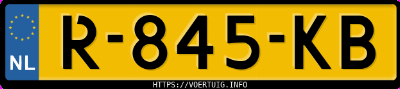 Kenteken afbeelding van R845KB, zwarte Jaguar Xkrs Convertible 5.0l