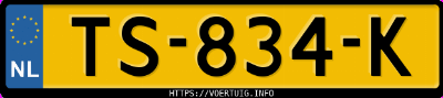 Kenteken afbeelding van TS834K, groene Jaguar Xj 3.0 V6 Diesel