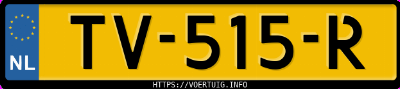 Kenteken afbeelding van TV515R, zwarte Jaguar I-PACE Ev400
