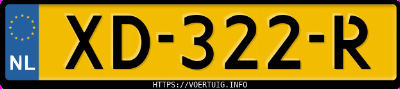 Kenteken afbeelding van XD322R, zwarte Jaguar I-PACE Ev400